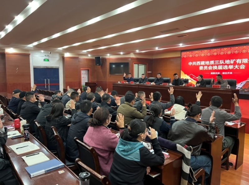 西藏地质三队地矿有限公司召开党委换届选举大会2.png