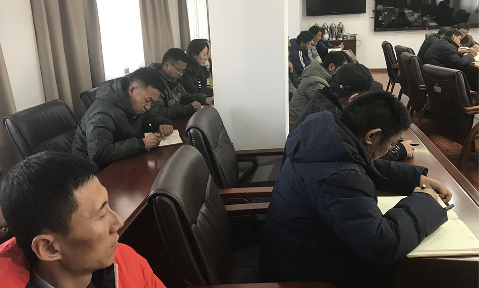 区地勘局召开学习会议传达学习区党委人才工作会议精神现场.jpg